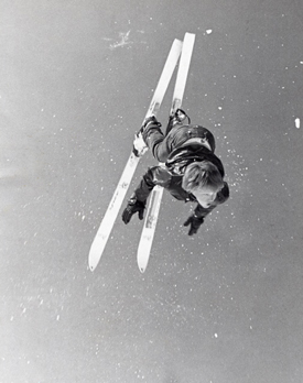 gary in mid-air ski jump